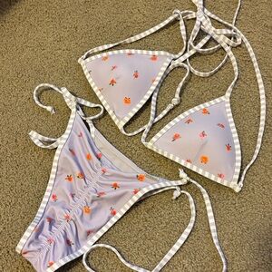 Floral Triangle Bikini Set